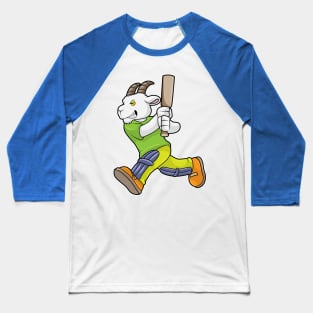 Goat as Batsman with Cricket bat Baseball T-Shirt